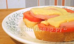Рецепт быстрой горячей закуски (горячие бутерброды)