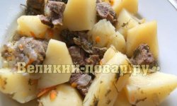 Картофель с мясом в мультиварке