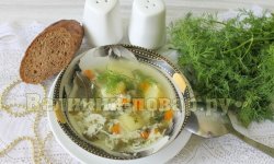 Постный суп с щавелем и рисом