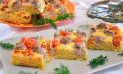 Картофельная запеканка с мясными шариками