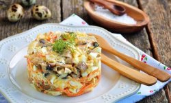 Салат с корейской морковью и курицей