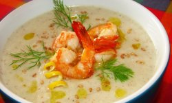 Рецепт супа с креветками и клёцками