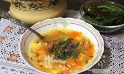 Суп «Рассольник с рисом»