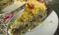 Пирог с грибами и картофелем