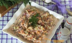 Салат из редиса, огурца и моркови