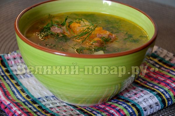 Суп с квашеной капустой рецепт в мультиварке